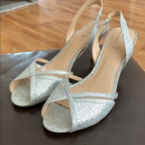 Aldo silver sparkly heels